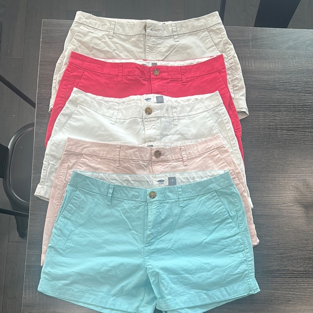 Chic Women's Shorts by Old Navy- Blue, Pink, Red, White- Size 8